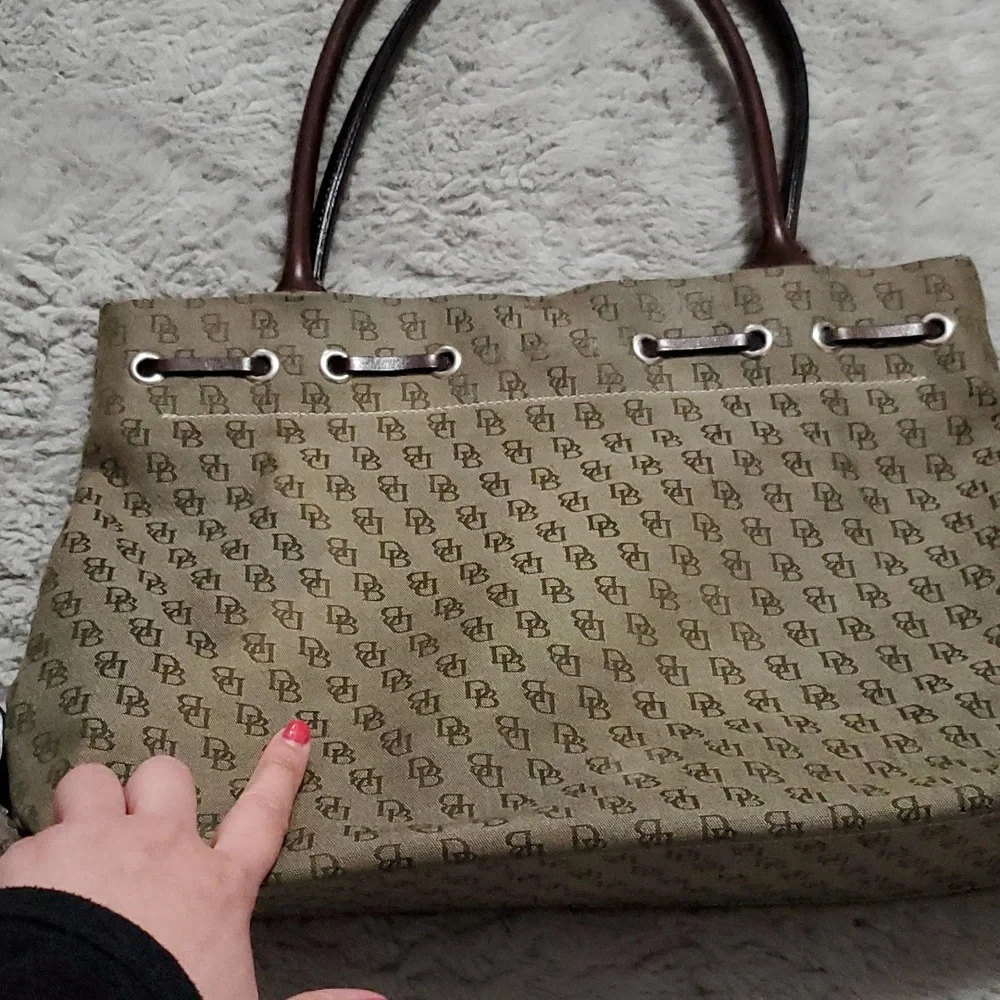 DOONEY & BOURKE monogram tassel tote bag